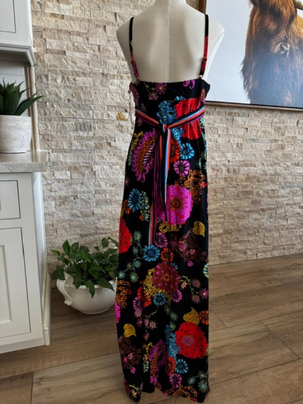 Trina Turk Electric Reef Maxi Dress Swimsuit Cover Up Size XL NWT - Picture 5 of 11